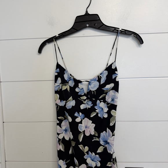 Abercrombie and Fitch Black Floral Slip Midi Dress Size XS 23646 - Picture 5 of 13
